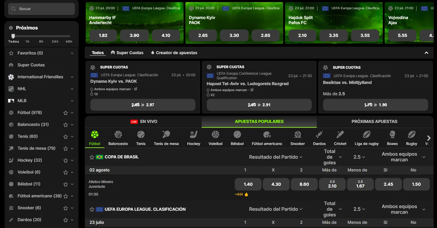 spinit casino deportes