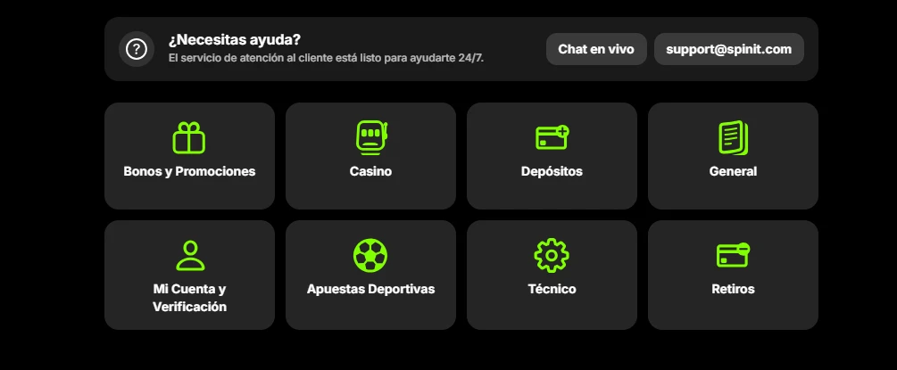 spinit casino soporto